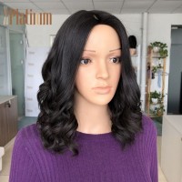 Full density 17 inches #2 wavy European hair Jewish Kosher wig sheitel for woman