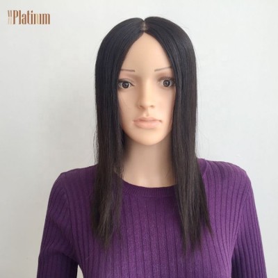 Wholesale Price Silk Top Natural Straight Virgin Human Hair Topper For Hairloss Women