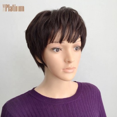 Wholesale Short Human Hair Medical Wigs For Alopecia Women