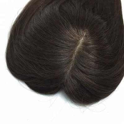 Wholesale High Quality Kosher Silk Top European Human Hair Topper Pieces