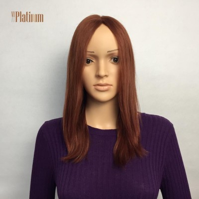 Factory Wholesale High Quality Red Human Hair Wigs For Alopecia Patients