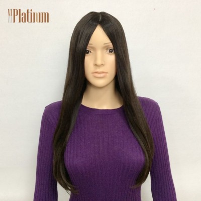 Full Handtied Virgin European Human Hair Wig For Scalp Sensitive Patient